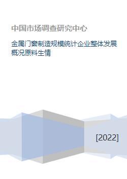 金属门窗制造规模统计企业整体发展概况原料生情